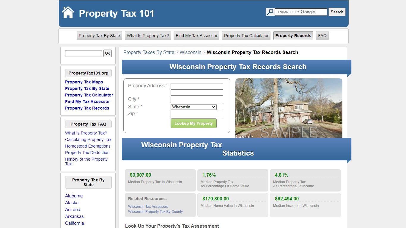 Wisconsin Property Tax Records